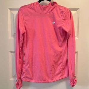Nike Pink Long Sleeve Top dri fit running hoodie